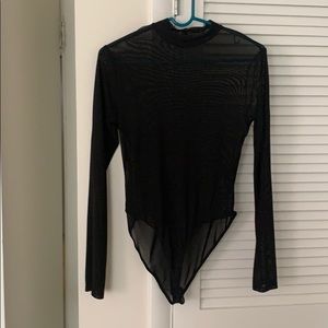 Black Mesh Bodysuit